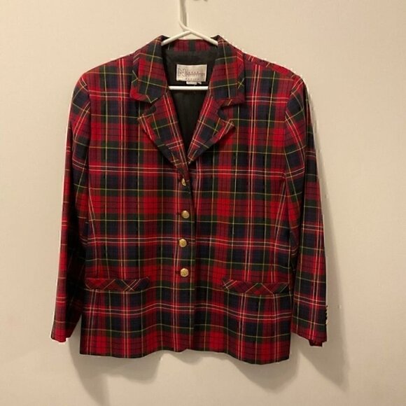 ⭐️HOST PICK⭐️ RARE Vintage 1980’s Nygard Tartan Stewart Plaid 100% Wool Blazer - Picture 1 of 6